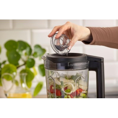Блендер Gorenje стаціонарний 1500Вт, чаша-2000мл, дисплей, подрібнювач, чорний-нерж