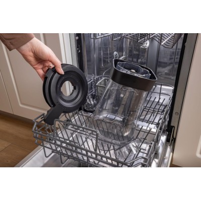 Блендер Gorenje стаціонарний 1500Вт, чаша-2000мл, дисплей, подрібнювач, чорний-нерж