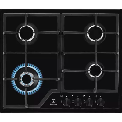Варильна поверхня Electrolux газова, 60см, чавун, чорний