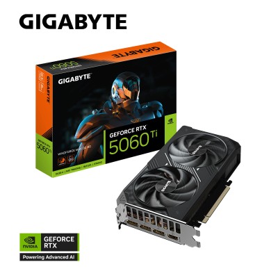 Відеокарта GIGABYTE GeForce RTX 5060 Ti 8GB GDDR7 WINDFORCE OC MAX