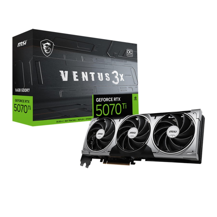 Відеокарта MSI GeForce RTX 5070 Ti 16GB GDDR7 VENTUS 3X OC Відеокарта MSI GeForce RTX 5070 Ti 16GB GDDR7 VENTUS 3X OC