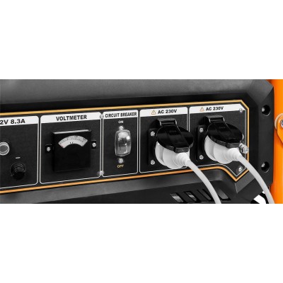 Генератор бензиновий Neo Tools 230В (1 фаза), 2.8/3кВт, електростартер, AVR, 45кг + Портативний зарядний пристрій сонячна панель