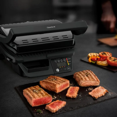 Гриль Tefal прижимний Optigrill , 2000Вт, з`ємні пластини, метал, чорний