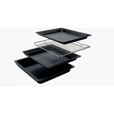 Духова шафа Bosch електрична, 76л, A, дисплей, конвекція, телескопічні направляючі, чорний