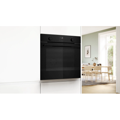 Духова шафа Bosch електрична, 76л, A, дисплей, конвекція, телескопічні направляючі, чорний