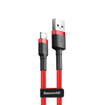 Кабель Baseus Cafule Lightning 2.4A (0.5m) (CALKLF-A090) red