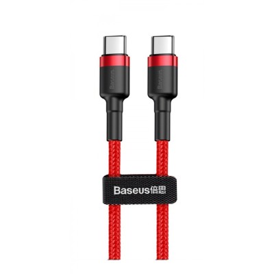 Кабель Baseus Cafule Type-C to Type-C PD 2.0 60W (2m) (CATKLF-H09) red