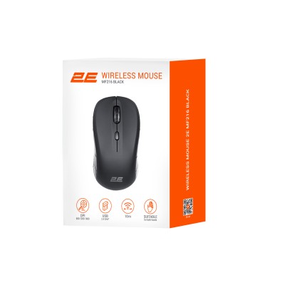 Миша 2E MF216, WL, чорний