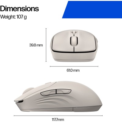 Миша HP 400 Quiet, WL/BT, maple
