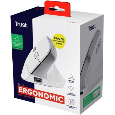 Миша Trust Bayo II Ergonomic, WL, білий