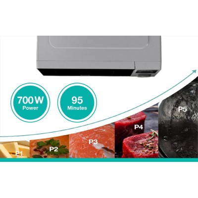 Мікрохвильова піч Gorenje, 20л, електр. керув., 700Вт, дисплей, нерж