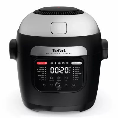 Мультиварка-мультипіч Tefal Multicook Actifry, 1334Вт, чаша-6л, сенсорне керув., 14 програм, метал/пластик, чорний