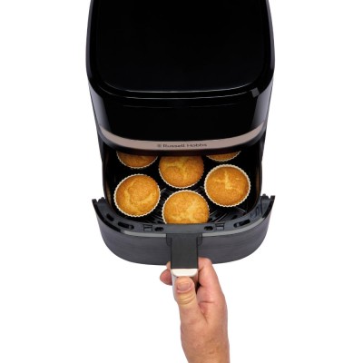 Мультипіч Russell Hobbs SatisFry 1300Вт, чаша-4.3л, сенсорне управл., 9 авто. программ, пластик, чорний