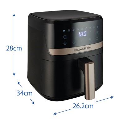 Мультипіч Russell Hobbs SatisFry 1300Вт, чаша-4.3л, сенсорне управл., 9 авто. программ, пластик, чорний