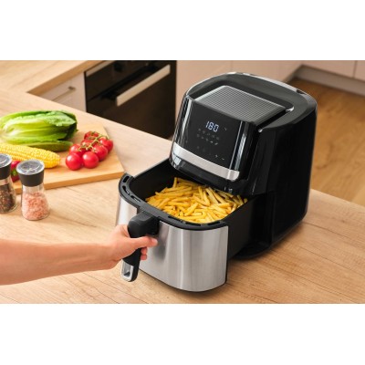 Мультипіч Sencor Vita Fryer, 1600Вт, чаша-6,5л, сенсорне керув., 10 програм, пластик, нерж. сталь-чорний