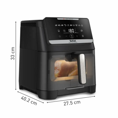 Мультипіч Tefal Easy Fry Silence XXL, 1800Вт, чаша-7, сенсорне керув., 10 програм, з віконцем, пластик, чорний