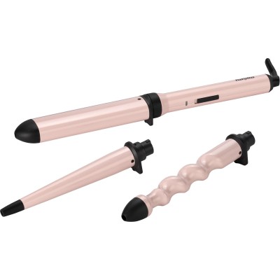 Мультистайлер Babyliss Curl & Wave Trio Styler, 58Вт, темп.режимов-2, 180°C, 210°C , термо килимок, рукавиця, кераміка, чорно-ро