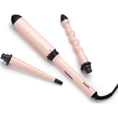 Мультистайлер Babyliss Curl & Wave Trio Styler, 58Вт, темп.режимов-2, 180°C, 210°C , термо килимок, рукавиця, кераміка, чорно-ро