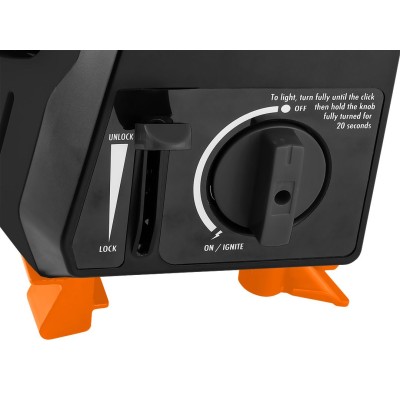 Обігрівач газовий Neo Tools, 2.2кВт, 160г/год, картриджний, регулятор, п'єзопідпал, чорний