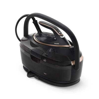 Парогенератор Philips PerfectCare 8000, 3120Вт, 1400мл, паровий удар -800гр, верт. відпарювання, нерж. сталь, чорний