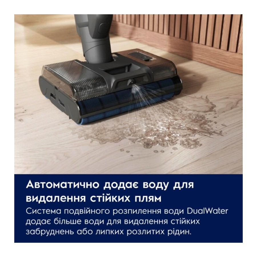 Пилосос Electrolux бездротовий, вологе прибирання, конт пил -0.57л, вода -0.65л, автон. робота до 80хв, вага-7.09кг, 2в1, синій Пилосос Electrolux бездротовий, вологе прибирання, конт пил -0.57л, вода -0.65л, автон. робота до 80хв, вага-7.09кг, 2в1, синій