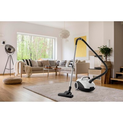 Пилосос Gorenje мішковий, 800Вт, 3л, вага-6.5кг, HEPA, індикатор, телескоп, білий