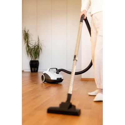 Пилосос Gorenje мішковий, 800Вт, 3л, вага-6.5кг, HEPA, індикатор, телескоп, білий