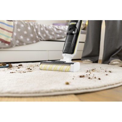 Пилосос Karcher безпровідний FCV 4, 180Вт, конт пил -0.45л, вода -0.75л, автон. робота до 45хв, вага-4.1кг, білий