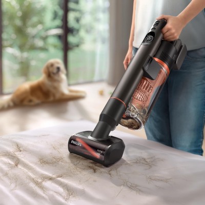 Пилосос Philips безпровідний Aqua Series 7000, вологе прибирання, конт пил -0.6л, автон. робота до 80хв, LED підствітка, турборе