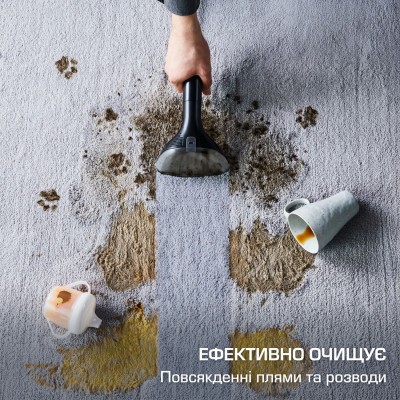Пилосос Rowenta миючий Clean It, 750Вт, конт пил -1,5л, вода -2,3л, 13500 Па, 4 насадки, чорний Пилосос Rowenta миючий Clean It, 750Вт, конт пил -1,5л, вода -2,3л, 13500 Па, 4 насадки, чорний