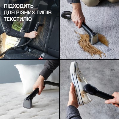 Пилосос Rowenta миючий Clean It, 750Вт, конт пил -1,5л, вода -2,3л, 13500 Па, 4 насадки, чорний Пилосос Rowenta миючий Clean It, 750Вт, конт пил -1,5л, вода -2,3л, 13500 Па, 4 насадки, чорний