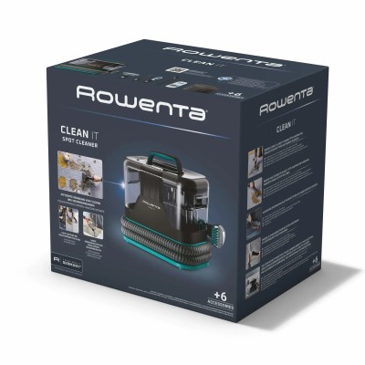 Пилосос Rowenta миючий Clean It, 750Вт, конт пил -1,5л, вода -2,3л, 13500 Па, 4 насадки, чорний Пилосос Rowenta миючий Clean It, 750Вт, конт пил -1,5л, вода -2,3л, 13500 Па, 4 насадки, чорний