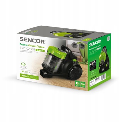 Пилосос Sencor контейнерний, 700Вт, конт пил -2л, НЕРА, чорно-зелений Пилосос Sencor контейнерний, 700Вт, конт пил -2л, НЕРА, чорно-зелений