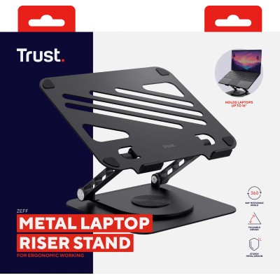Підставка для ноутбука Trust Zeff Metal, до 16", сірий Підставка для ноутбука Trust Zeff Metal, до 16", сірий