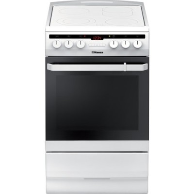 Плита Hansa електрична склокерамічна, 65л, 50x60см, дисплей, конвекція, білий