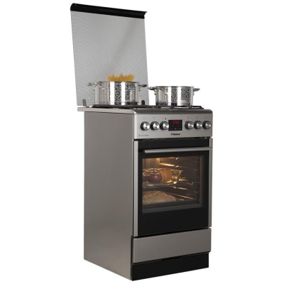 Плита Hansa комбінована, 62л, 50x60см, дисплей, конвекція, чавун, нерж