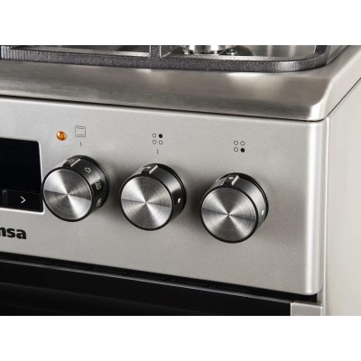 Плита Hansa комбінована, 62л, 50x60см, дисплей, конвекція, чавун, нерж