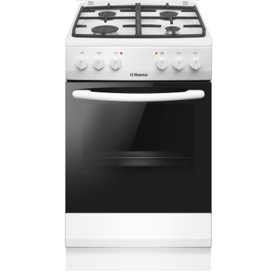 Плита Hansa комбінована, 62л, 50x60см, конвекція, чавун, білий