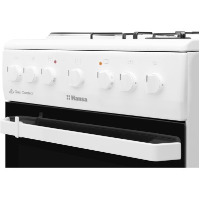Плита з комбі. вар. поверхнею Hansa, 50х60см, 65л, емаль, газ контр., білий