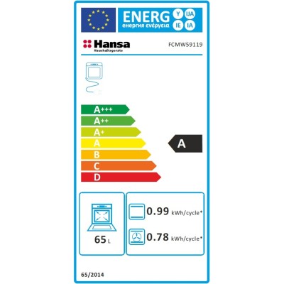 Плита з комбі. вар. поверхнею Hansa, 50х60см, 65л, емаль, газ контр., білий