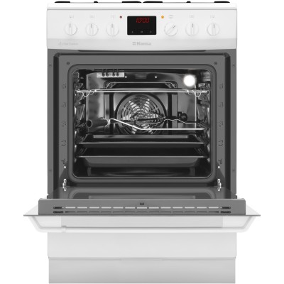 Плита з комбі. вар. поверхнею Hansa, 60х60см, 62л, емаль, газ контр., дисплей, білий