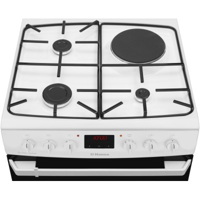 Плита з комбі. вар. поверхнею Hansa, 60х60см, 62л, емаль, газ контр., дисплей, білий