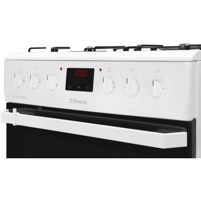 Плита з комбі. вар. поверхнею Hansa, 60х60см, 62л, емаль, газ контр., дисплей, білий