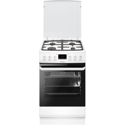 Плита комбінована Hansa, 50х60см, 62л, чавун, газ контр., дисплей, білий