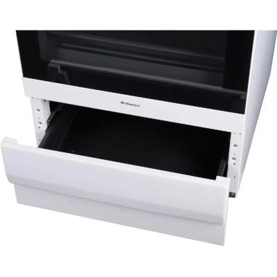 Плита комбінована Hansa, 50х60см, 62л, чавун, газ контр., дисплей, білий