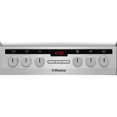 Плита комбінована Hansa, 50х60см, 62л, чавун, газ контр., дисплей, сірий