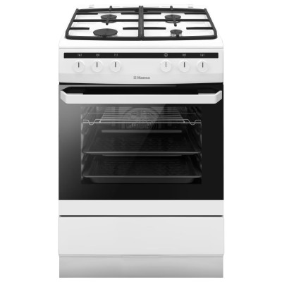 Плита комбінована Hansa, 60х60см, 62л, чавун, газ контр., білий