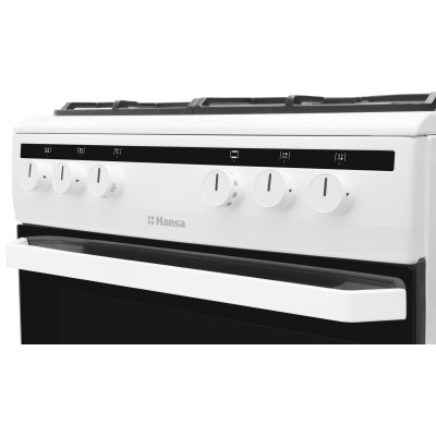 Плита комбінована Hansa, 60х60см, 62л, чавун, газ контр., білий