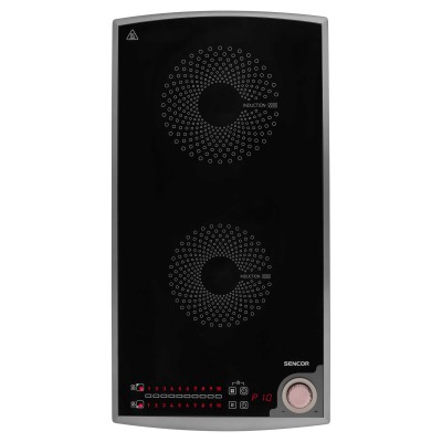 Плитка настільна Sencor індукційна, комф. - 2, 1.3+1.8кВт, управл - сенсор-мех., чорний