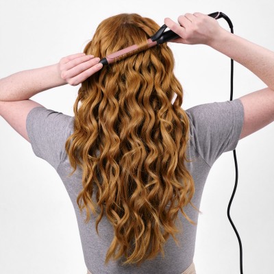 Плойка Babyliss, 37Вт, темп.режимов-6, D -19mm, 160-210С, термо килимок, кварц, кераміка, чорно-рожевий